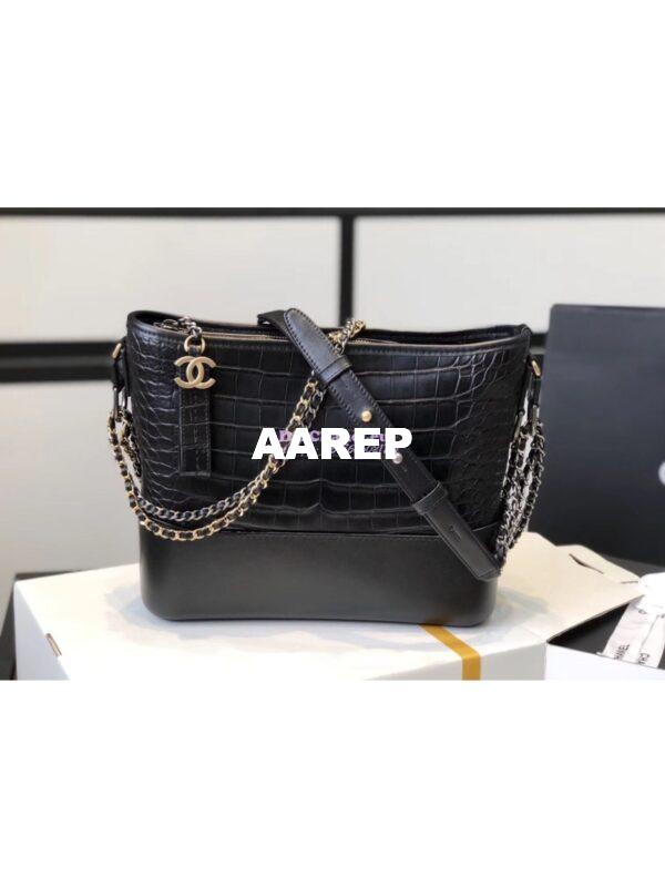Replica Chanel Gabrielle Hobo Bag A93824 with alligator leather 14