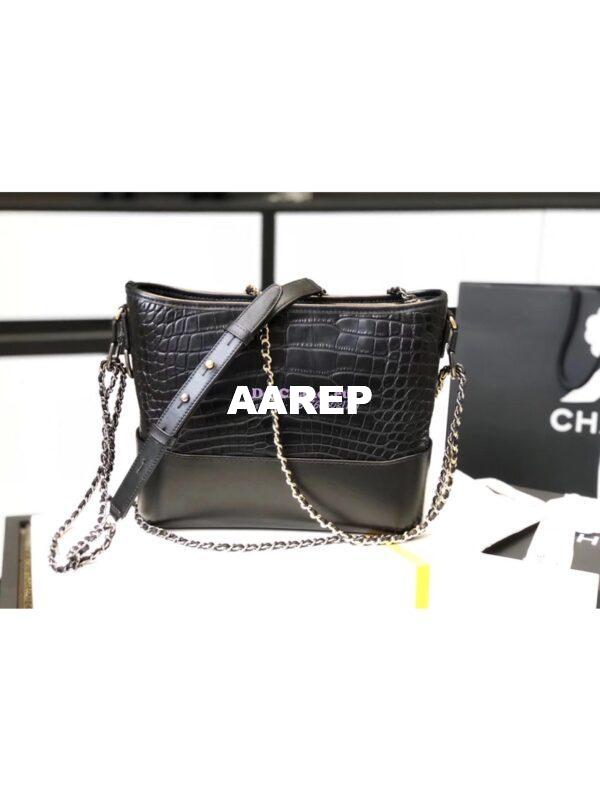 Replica Chanel Gabrielle Hobo Bag A93824 with alligator leather 21