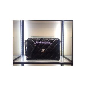 Replica Chanel Metallic Crackled Big Bang Flap bag a91976 black 2