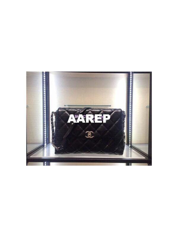 Replica Chanel Metallic Crackled Big Bang Flap bag a91976 black 4