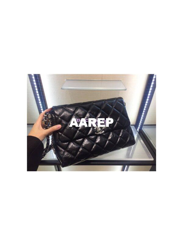 Replica Chanel Metallic Crackled Big Bang Flap bag a91976 black 5