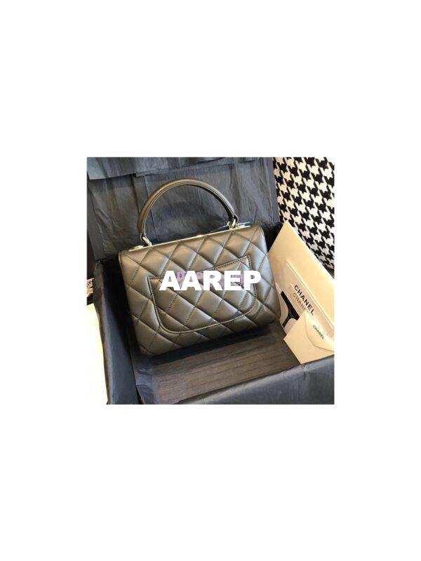 Replica Chanel Small Trendy CC A92236 olive green Flap Bag With Metal Plate 2