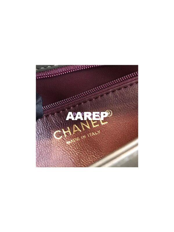 Replica Chanel Small Trendy CC A92236 olive green Flap Bag With Metal Plate 18