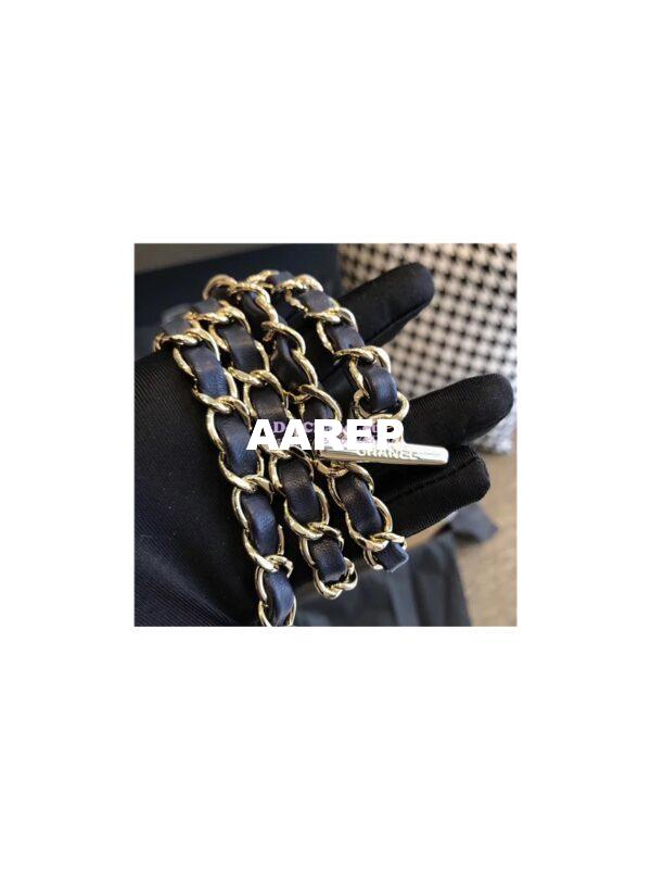 Replica Chanel Small Trendy CC A92236 navy Flap Bag With Metal Plate 14