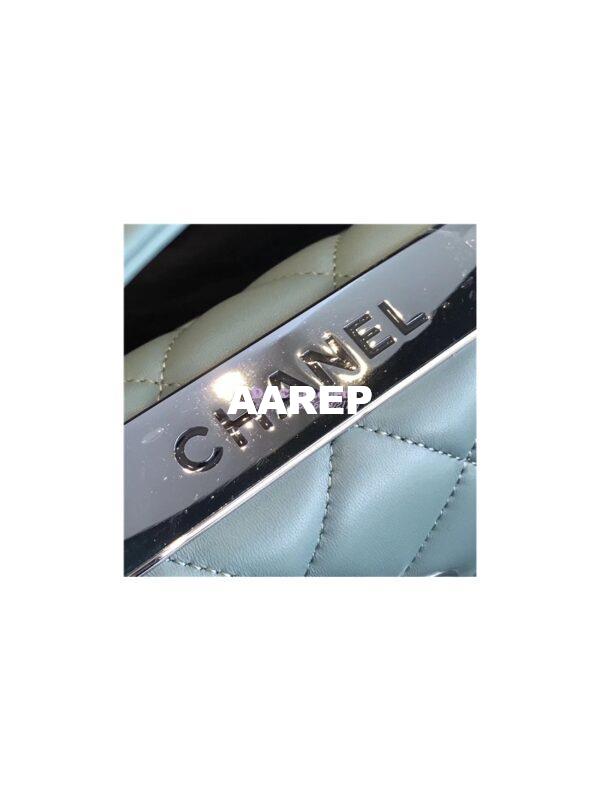Replica Chanel Small Trendy CC A92236 mint Flap Bag With Metal Plate 10