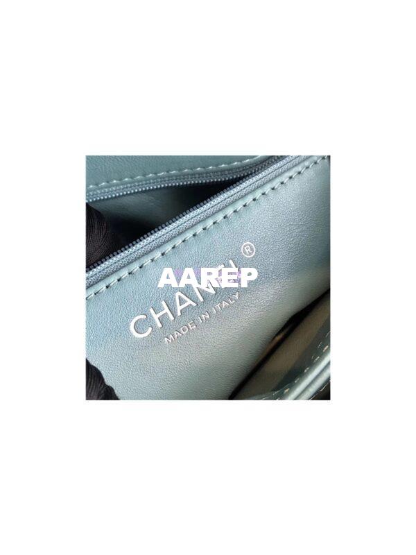 Replica Chanel Small Trendy CC A92236 mint Flap Bag With Metal Plate 13