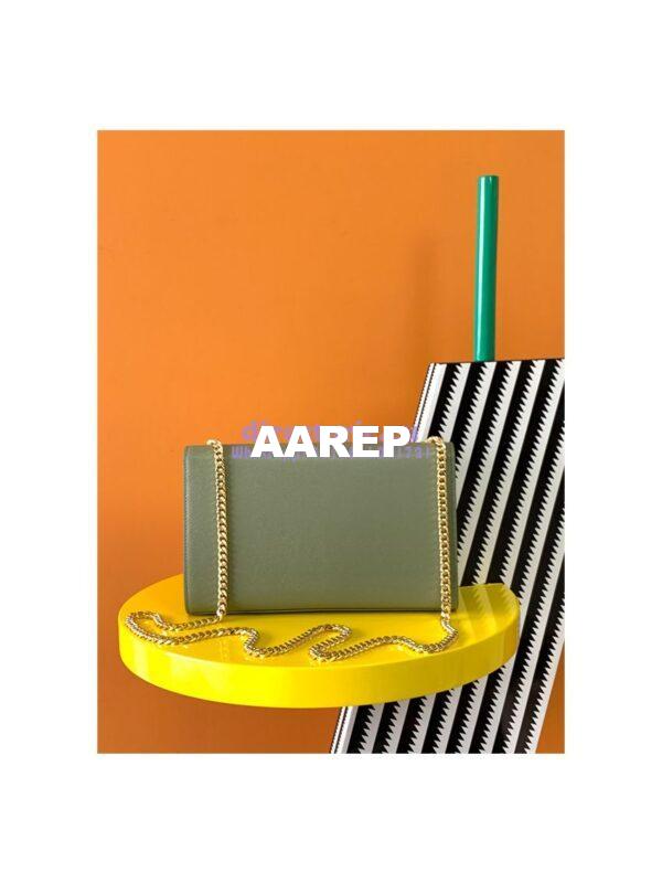 Replica YSL Saint Laurent Classic Medium Kate In Grained De Poudre Textured Leather Avocado Green 7