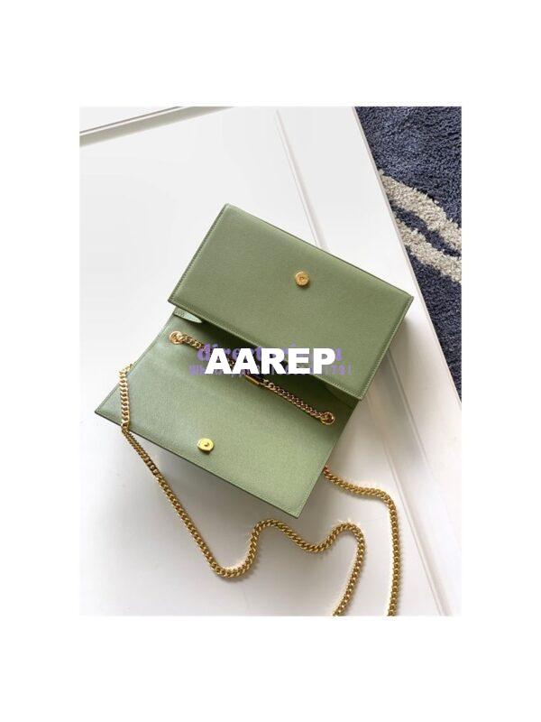 Replica YSL Saint Laurent Classic Medium Kate In Grained De Poudre Textured Leather Avocado Green 9