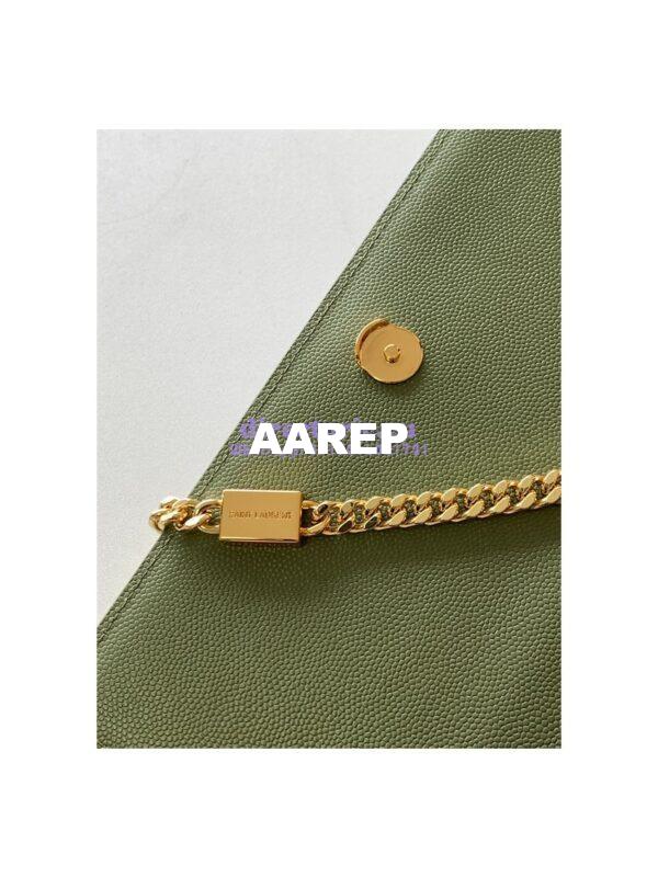 Replica YSL Saint Laurent Classic Medium Kate In Grained De Poudre Textured Leather Avocado Green 10
