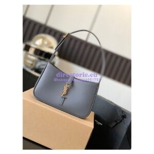 Replica YSL Saint Laurent Le 5 à 7 hobo bag in Grey calfskin Smooth leather