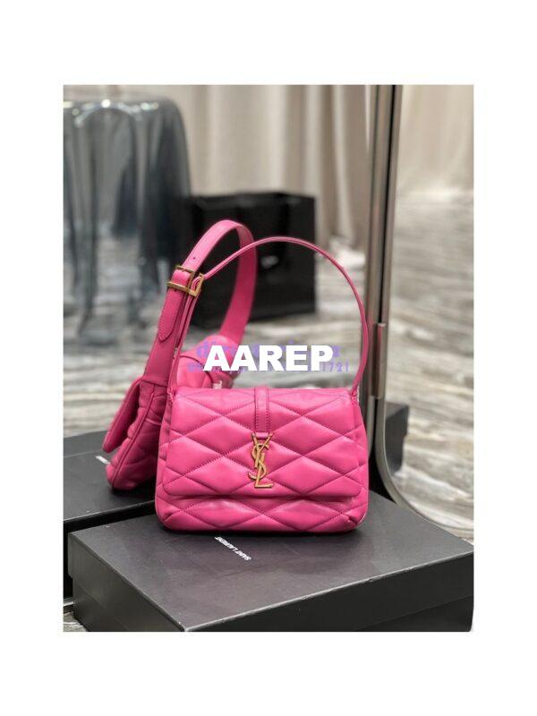 Replica YSL Saint Laurent Le 57 Shoulder Bag In Quilted Lambskin 698567 Rosy 3