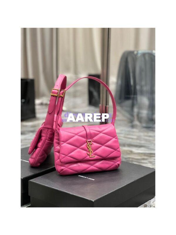 Replica YSL Saint Laurent Le 57 Shoulder Bag In Quilted Lambskin 698567 Rosy 4