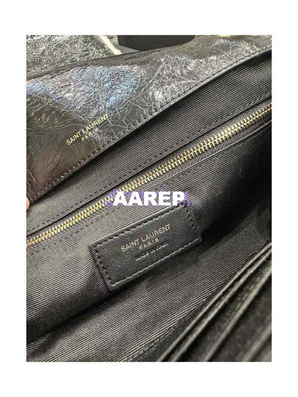 Replica YSL Saint Laurent Jamie Medium Chain Bag "Carré Rive Gauche" In Suede And Shearling Patchwork 515821 Natural Beige And Noir 12