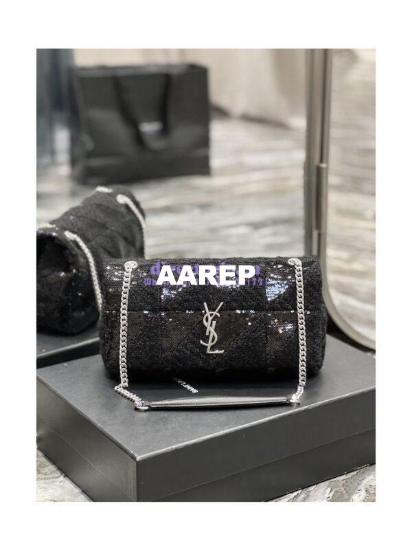 Replica YSL Saint Laurent Jamie Medium Chain Bag "Carré Rive Gauche" In Sequins And Sequined Tweed 515821 4