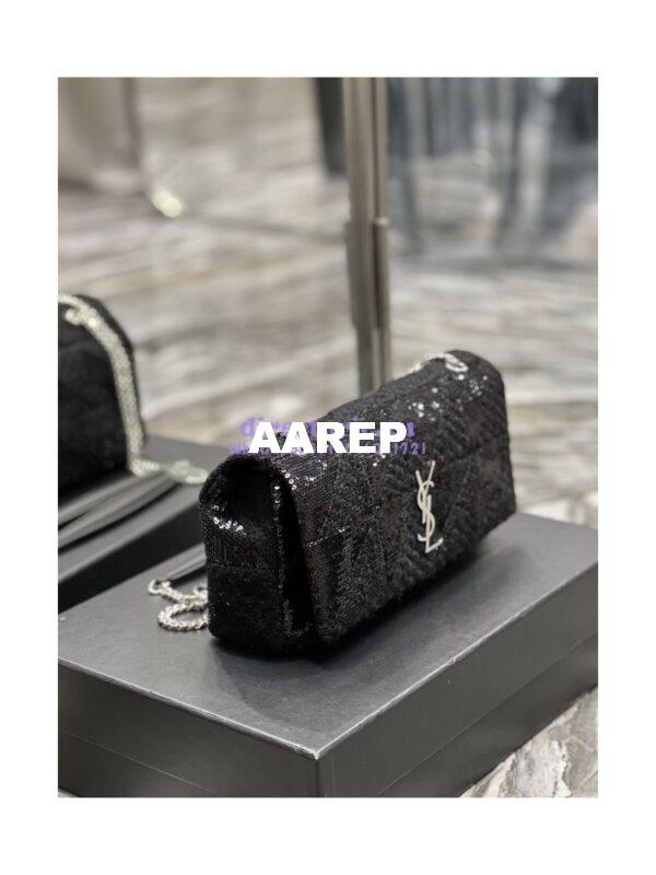 Replica YSL Saint Laurent Jamie Medium Chain Bag "Carré Rive Gauche" In Sequins And Sequined Tweed 515821 5