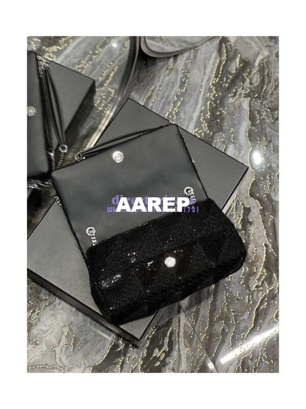 Replica YSL Saint Laurent Jamie Medium Chain Bag "Carré Rive Gauche" In Sequins And Sequined Tweed 515821 10