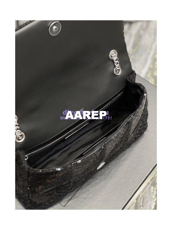 Replica YSL Saint Laurent Jamie Medium Chain Bag "Carré Rive Gauche" In Sequins And Sequined Tweed 515821 12
