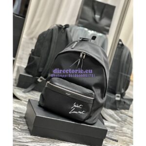 Replica YSL Saint Laurent Embroidered City Backpack In Canvas 534968 2