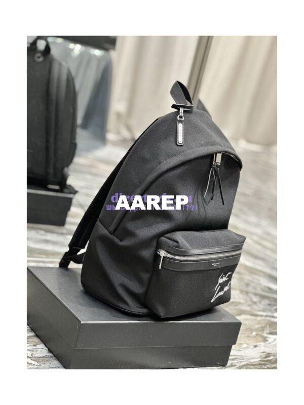 Replica YSL Saint Laurent Embroidered City Backpack In Canvas 534968 6