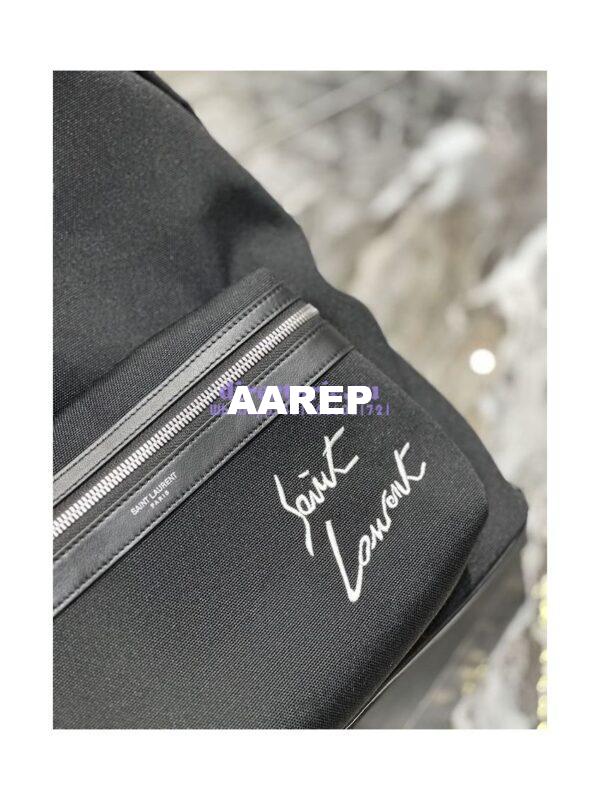 Replica YSL Saint Laurent Embroidered City Backpack In Canvas 534968 9