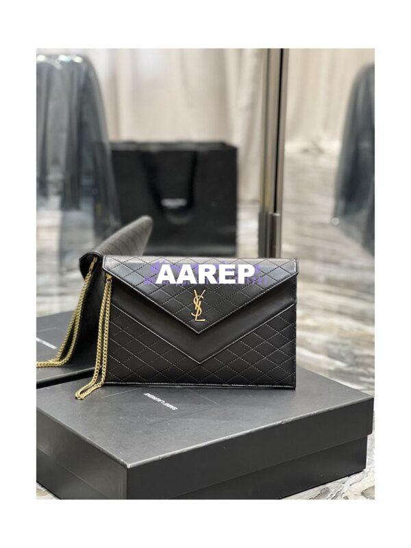 Replica YSL Gaby Double-flap Chain Pouch In Lambskin 685596 3