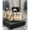 Replica YSL Saint Laurent Becky Mini Chain Bag In Carré-Quilted Suede 6292461 Caramel 2