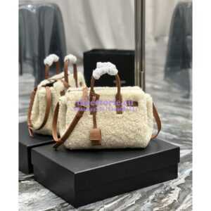 Replica YSL Saint Laurent Sac De Jour Nano In Merino Shearling And Smooth Leather 398711