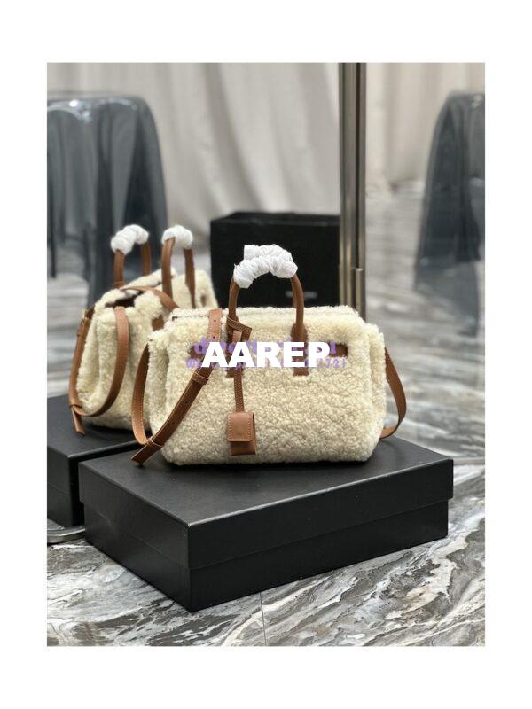 Replica YSL Saint Laurent Sac De Jour Nano In Merino Shearling And Smooth Leather 398711 3