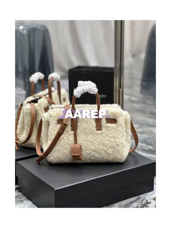 Replica YSL Saint Laurent Sac De Jour Nano In Merino Shearling And Smooth Leather 398711 6
