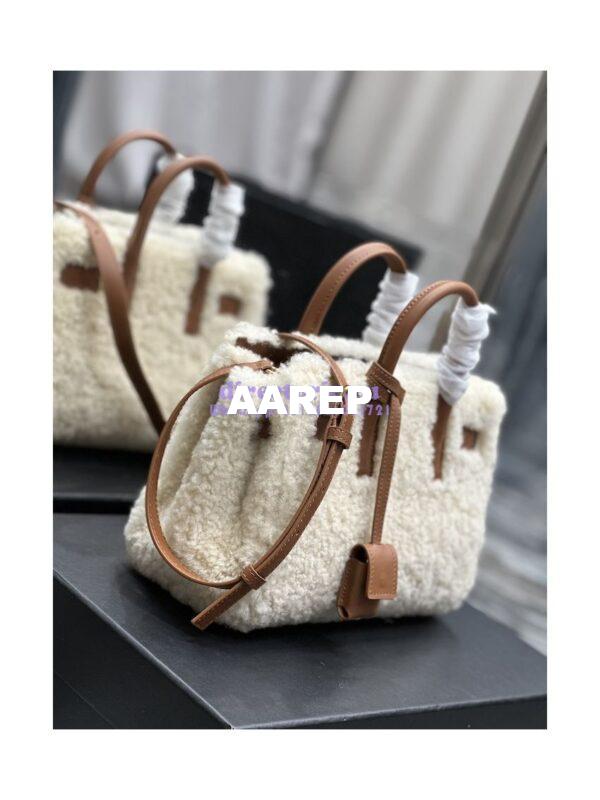Replica YSL Saint Laurent Sac De Jour Nano In Merino Shearling And Smooth Leather 398711 7