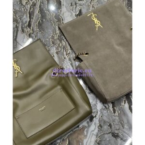 Replica YSL Saint Laurent Kate Medium Reversible In Suede And Smooth Leather 553804 Khaki 2