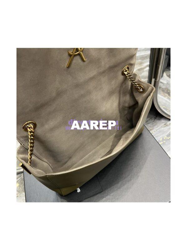 Replica YSL Saint Laurent Kate Medium Reversible In Suede And Smooth Leather 553804 Khaki 9
