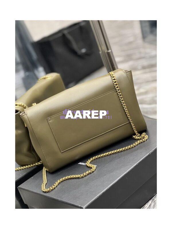Replica YSL Saint Laurent Kate Medium Reversible In Suede And Smooth Leather 553804 Khaki 10