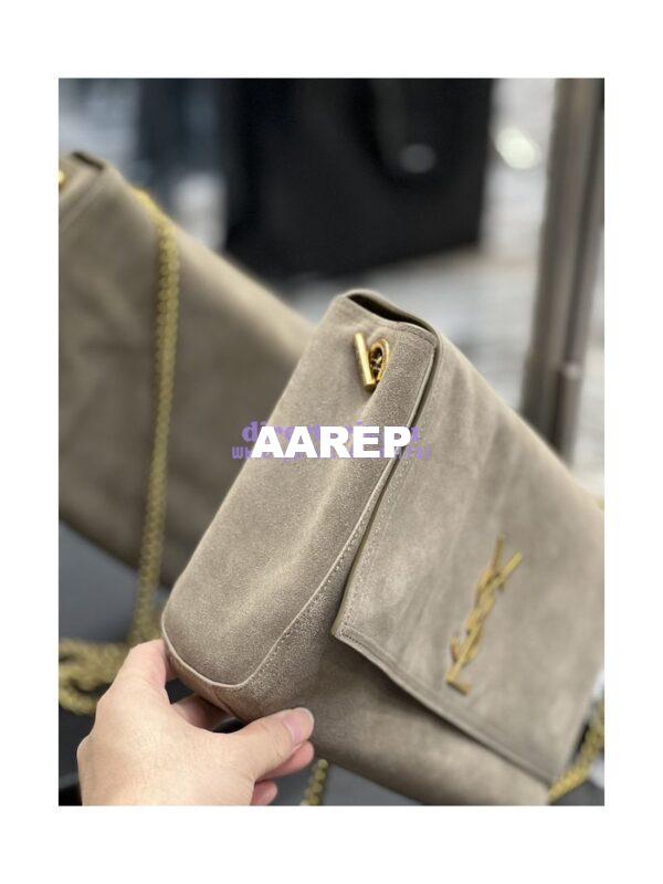 Replica YSL Saint Laurent Kate Medium Reversible In Suede And Smooth Leather 553804 Khaki 16