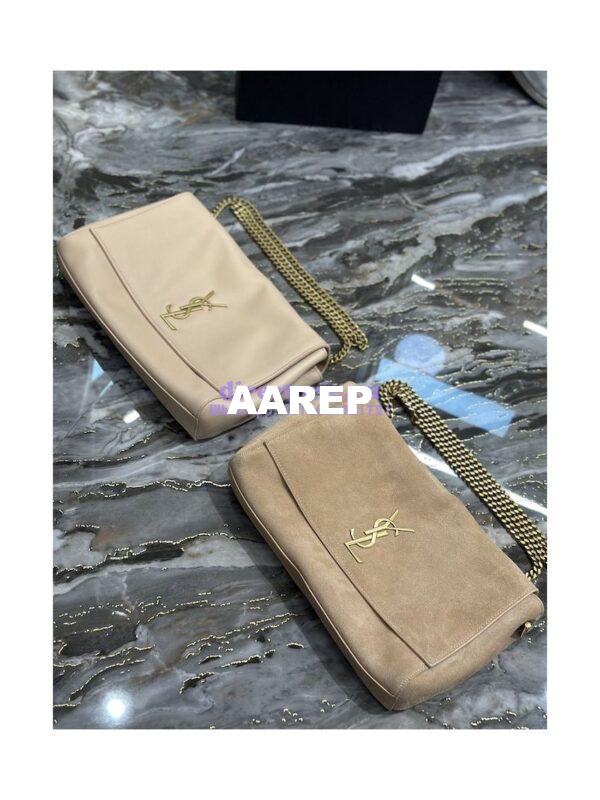 Replica YSL Saint Laurent Kate Medium Reversible In Suede And Smooth Leather 553804 Rosy Sand 3
