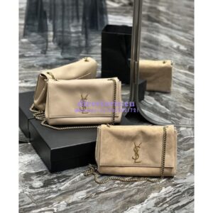 Replica YSL Saint Laurent Kate Medium Reversible In Suede And Smooth Leather 553804 Rosy Sand 2