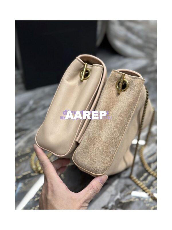 Replica YSL Saint Laurent Kate Medium Reversible In Suede And Smooth Leather 553804 Rosy Sand 6