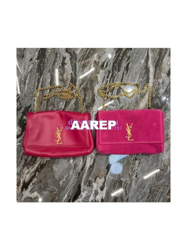Replica YSL Saint Laurent Kate Medium Reversible In Suede And Smooth Leather 553804 Rosy Pink 4