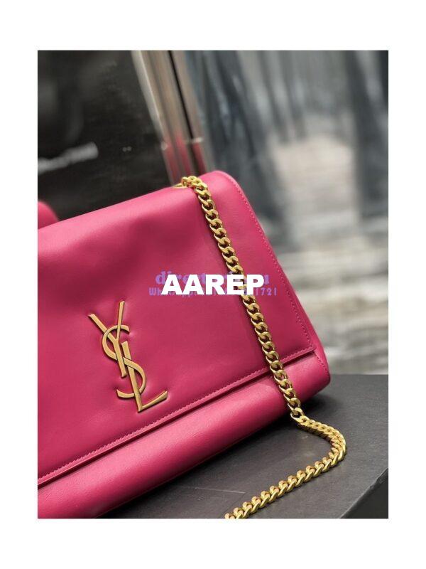 Replica YSL Saint Laurent Kate Medium Reversible In Suede And Smooth Leather 553804 Rosy Pink 9