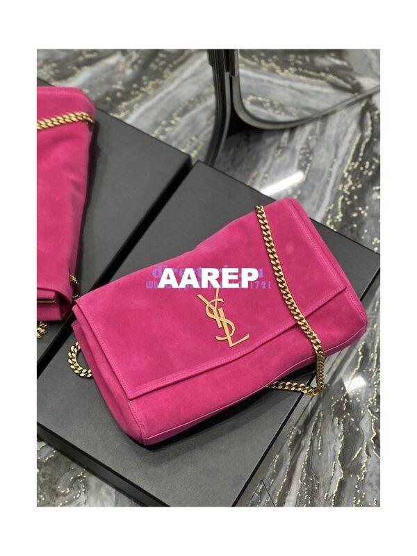 Replica YSL Saint Laurent Kate Medium Reversible In Suede And Smooth Leather 553804 Rosy Pink 18