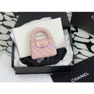 Replica Chanel Clutch with Chain Shiny Agen Calfskin AP3435 Pink 2
