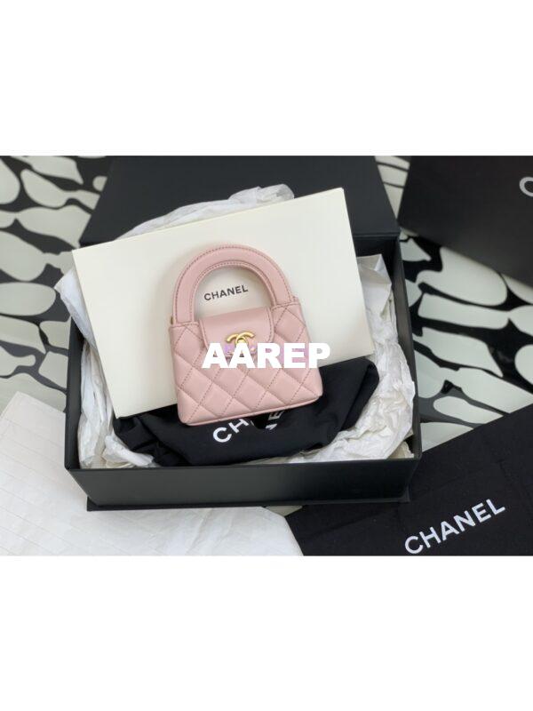 Replica Chanel Clutch with Chain Shiny Agen Calfskin AP3435 Pink 2