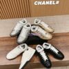 Replica Chanel SS25 Shiny Calfskin, Calfskin & Suede Calfskin Trainers G45839 Black 2