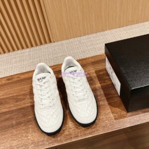 Replica Chanel SS25 Shiny Calfskin, Calfskin & Suede Calfskin Trainers G45839 White 2