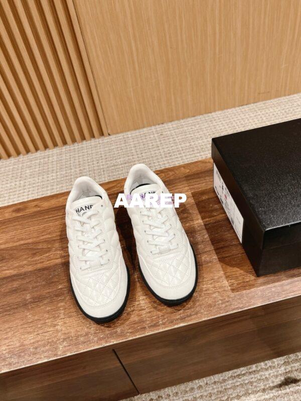 Replica Chanel SS25 Shiny Calfskin, Calfskin & Suede Calfskin Trainers G45839 White 2