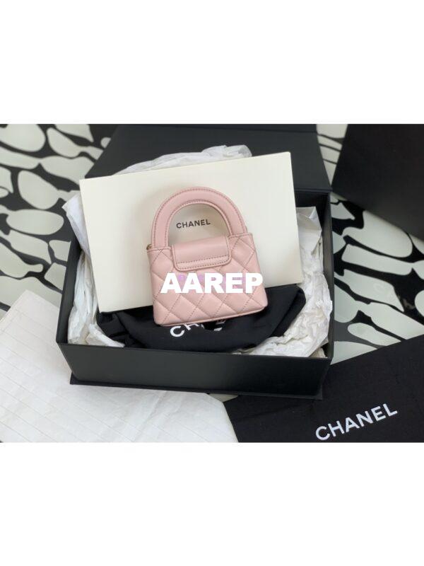 Replica Chanel Clutch with Chain Shiny Agen Calfskin AP3435 Pink 7