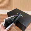 Replica Chanel SS25 Calfskin & Suede Calfskin Trainers G46372 Black 2