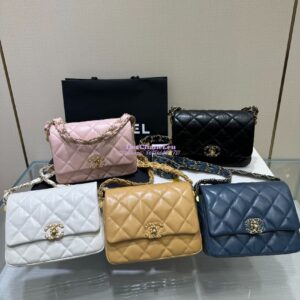 Replica Chanel 24FW Aged Calfskin Flap Chain Bag AS4423 Black