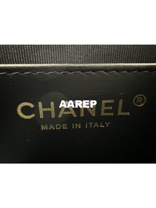 Replica Chanel 24FW Aged Calfskin Flap Chain Bag AS4423 Black 10