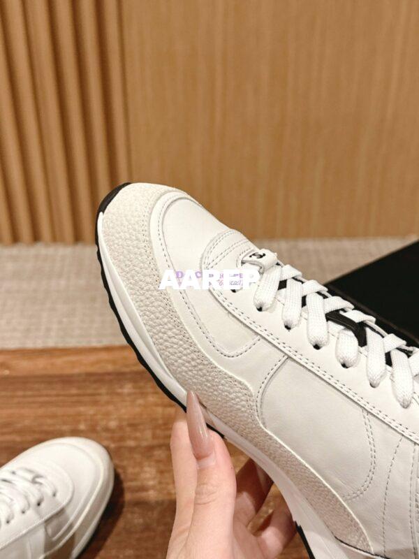 Replica Chanel SS25 Calfskin & Suede Calfskin Trainers G46372 White 7